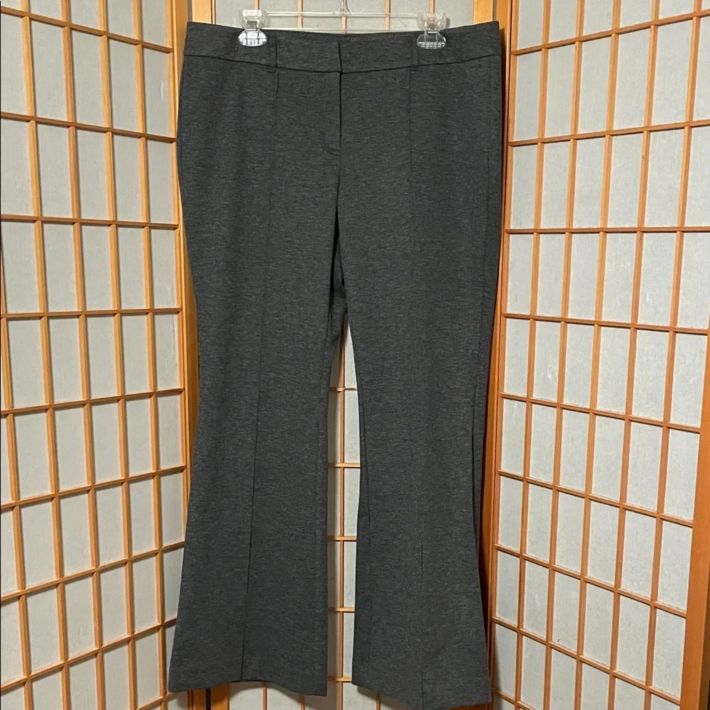 New York & Co Women’s Size 14 Average Dark Gray Dress Zip Up Wide Leg Pants